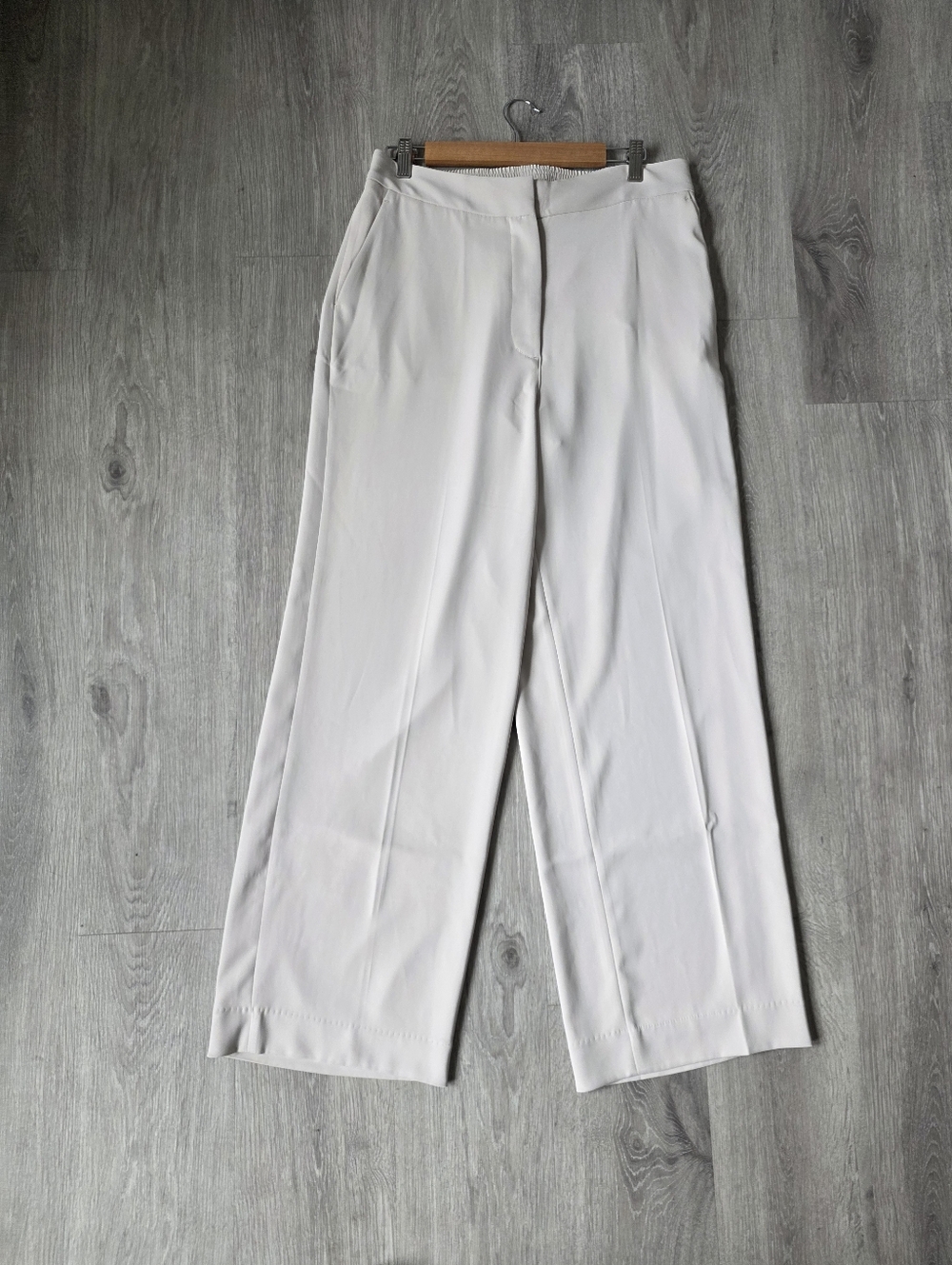 Quince Women Stretch Crepe Ankle Cream Pants 14